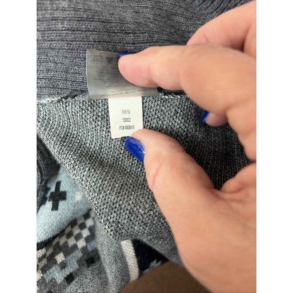 Title Nine Blue Gray Quarter Zip Sweater Small Wool Blend Athletic Pullover - Picture 10 of 11